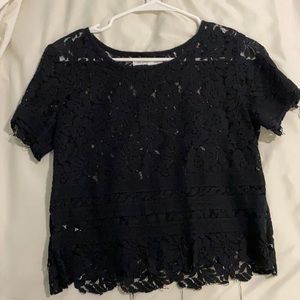 BCBG Black see through top!